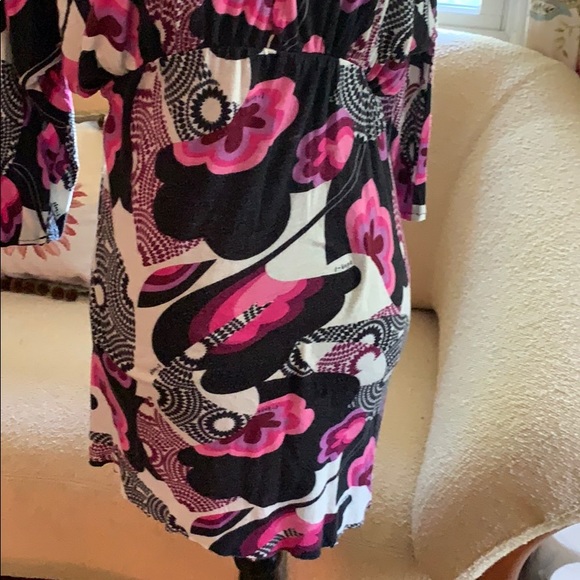 T-Bags Deep V Neck Mini Dress. Size Small. - Picture 4 of 11